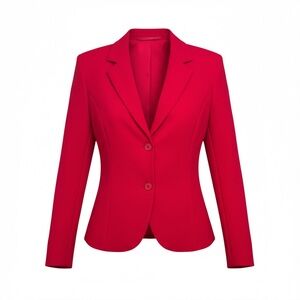 Allegra K New Bold Red Women's Medium Blazer Lightweight w/ Padded Shoulders